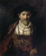 REMBRANDT Harmenszoon van Rijn Portrait of an Old Man in Period Costume oil